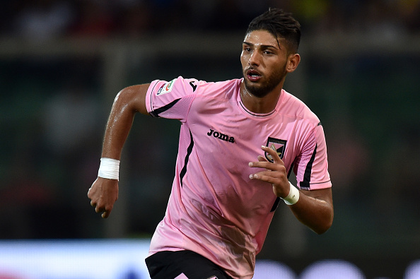 PALERMO, ITALY - AUGUST 23:  Achraf Lazaar of Palermo in action during the Serie A match between US Citta di Palermo and Genoa CFC at Stadio Renzo Barbera on August 23, 2015 in Palermo, Italy.  (Photo by Tullio M. Puglia/Getty Images)
