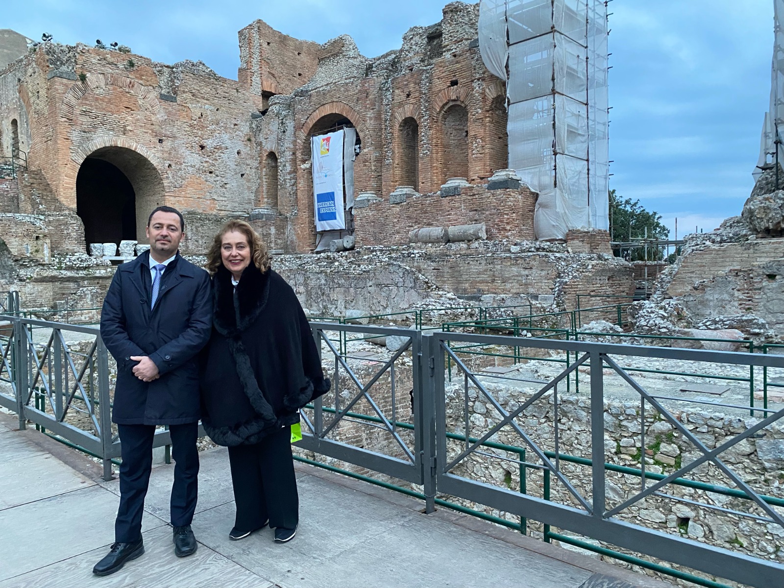 Beni culturali, al Teatro Antico di Taormina si restaura il "portico post scena". Scarpinato: «Lavori completati entro l’inizio dell’estate»