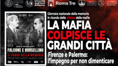 Il “fuoco della memoria” delle stragi del 1992-1993 Il 21 marzo evento nazionale delle Università di Palermo, Firenze, Roma e Milano con Fiammetta, Manfredi e Lucia Borsellino